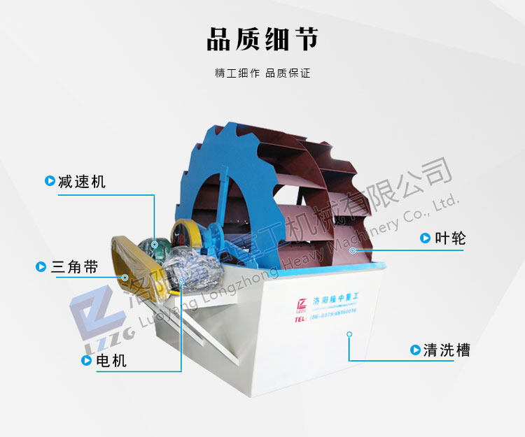 隆中輪斗洗砂機機構簡(jiǎn)單