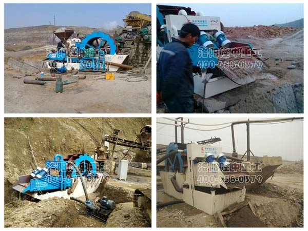 洗砂回收一體機現場(chǎng)